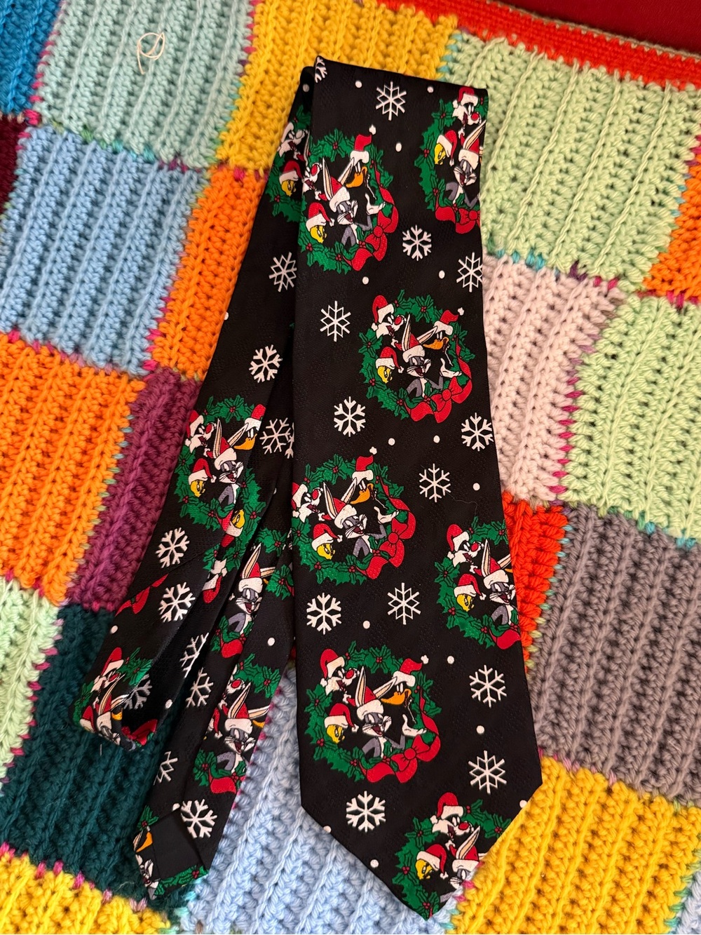 Warner Bros. Black Holiday Cartoon Character Tie
